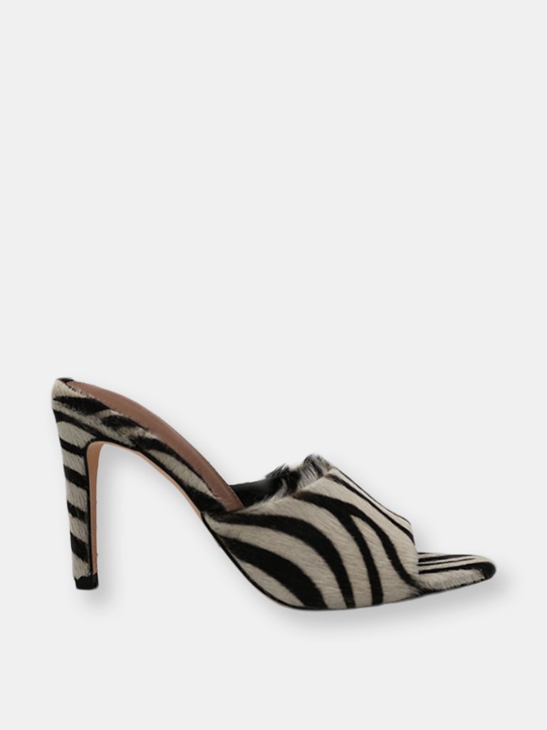 Horsy Leopard Pink Mules - Zebra