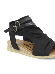 Boxie Micro-Wedge Sandal - Black