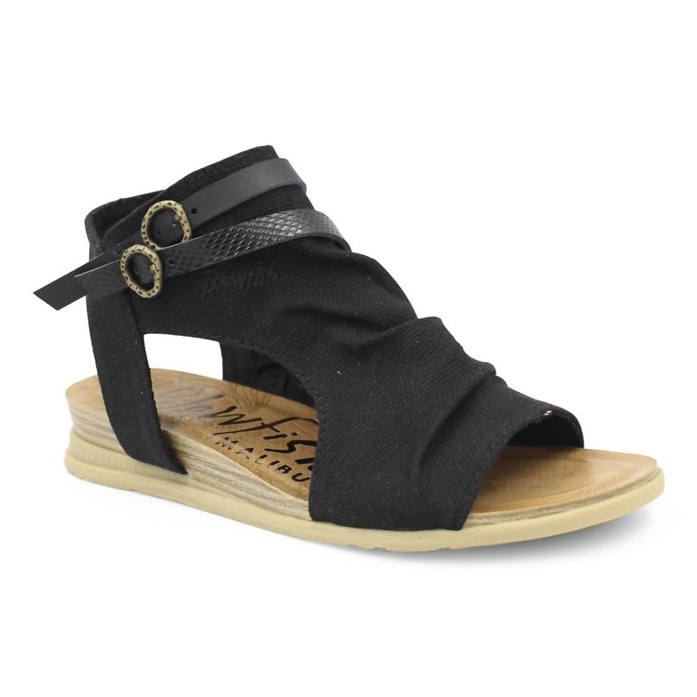 Boxie Micro-Wedge Sandal - Black