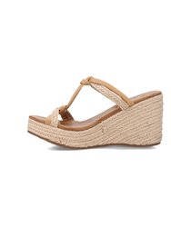 Women's Purru Rope Wedge Sandal In Beige