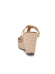 Women's Purru Rope Wedge Sandal In Beige