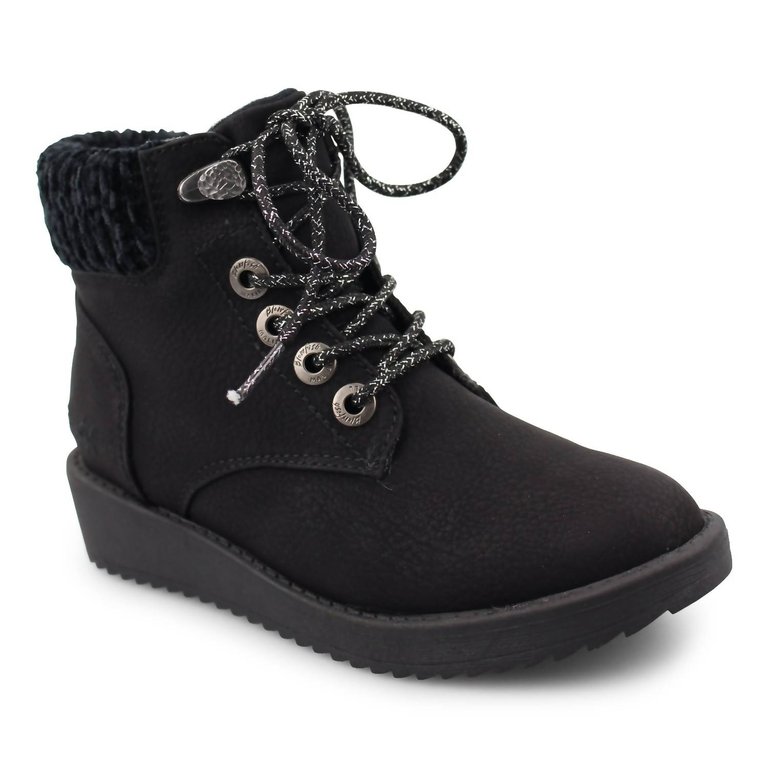 Youth Chomper Boots In Black Saddlerock