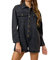 Buttoned Romper In Black - Black