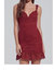 Crochet Mini Dress - Burgundy