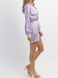 La La Striped Mini Dress