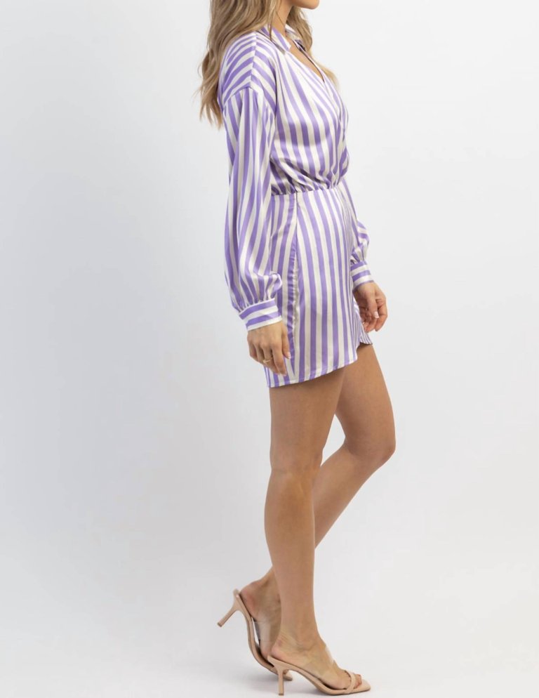 La La Striped Mini Dress