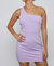 One Shoulder Mini Dress - Lilac