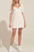 Puff Sleeve Mini Dress - Ivory