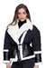 Baby Its Cold Wrap Puffer Jacket - Black And Off White