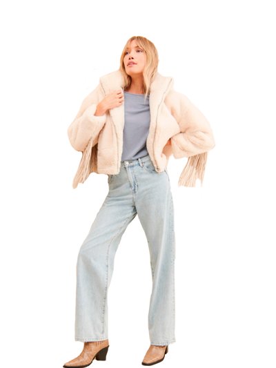 Blue Revival Dancing In The Moonlight Fringe Jacket In Vanilla Bean product