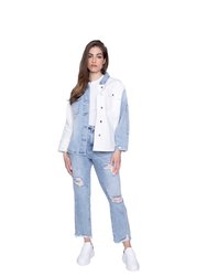 Denim Mix Shacket - Ora/White