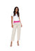 Dip Dye Trouser In Light Khaki With Pink - Light Khaki With Pink