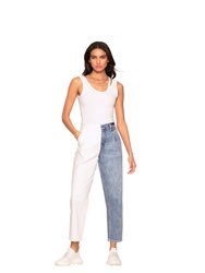 Happy Hour Pant In Angel Falls & White - Angel Falls/White