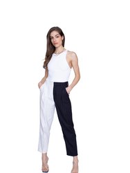 Happy Hour Pant In Blue & White Pinstripe