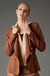 Helen Double Breasted Blazer In Toffee & Tan - Toffee & Tan