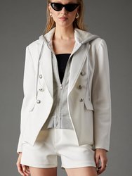 Helen Double Breasted Blazer in Whipped Cream