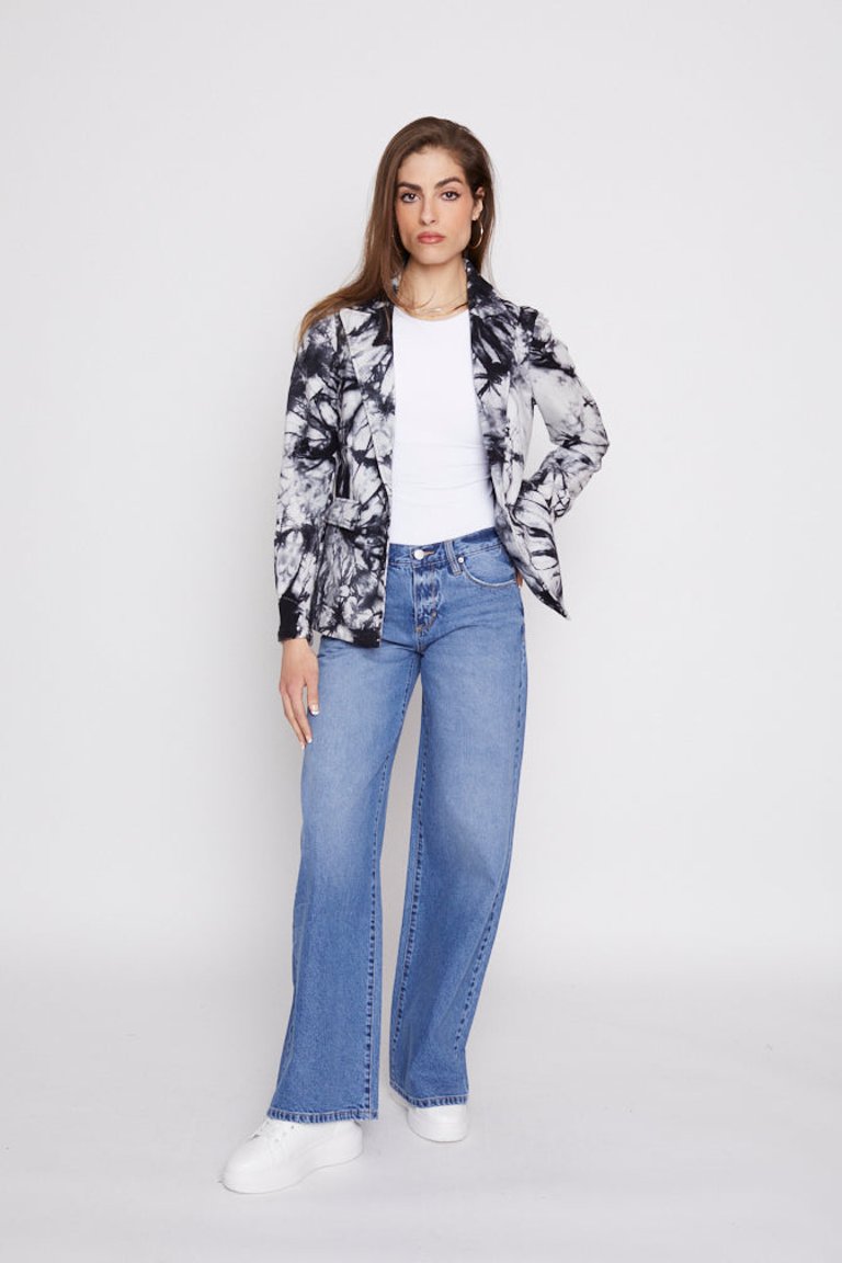 Helen Tie Dye Blazer With Removable Denim Insert