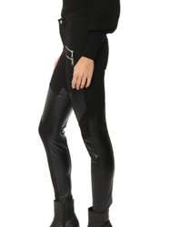 Hell On Wheels Unreal Leather And Ponte Skinny