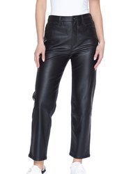 Leather Or Not Recycled Straight Jean - Black