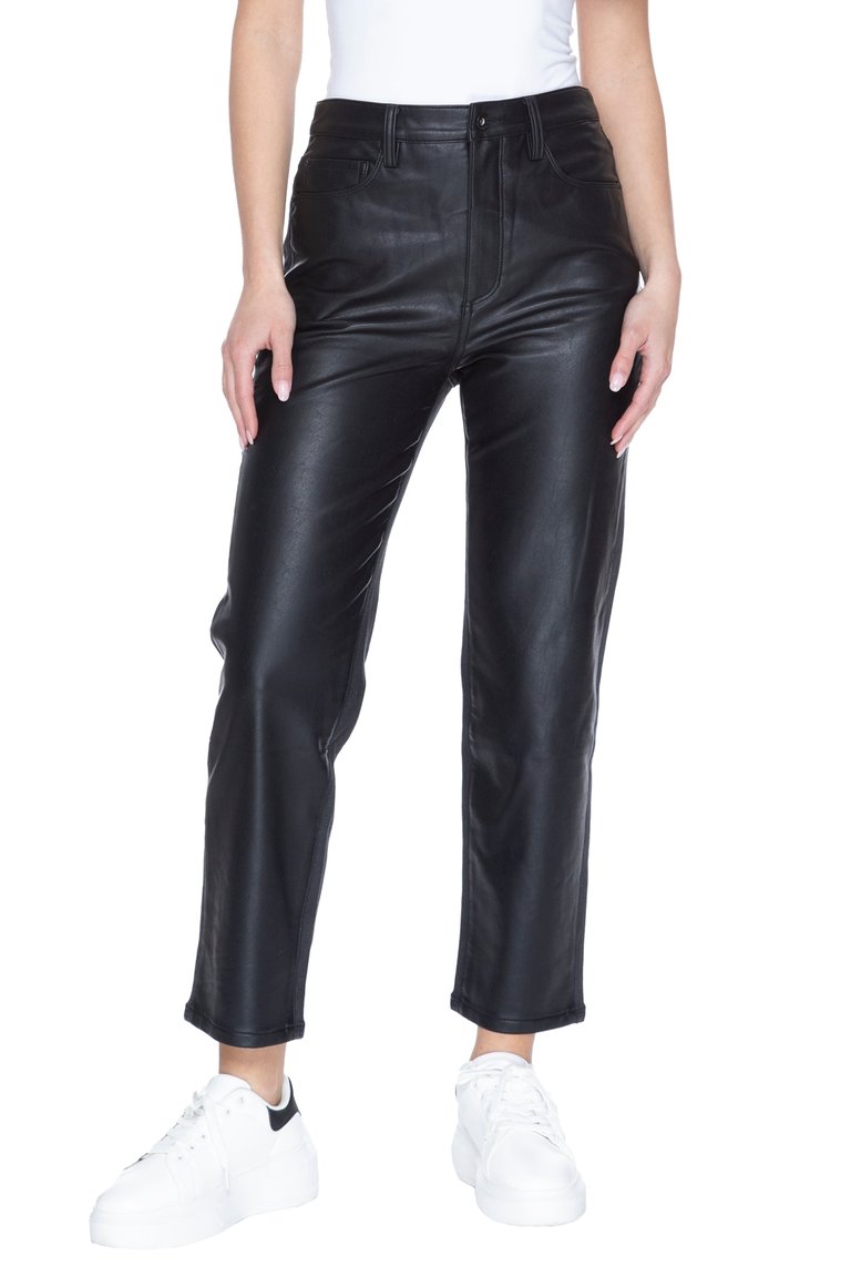 Leather Or Not Recycled Straight Jean - Black