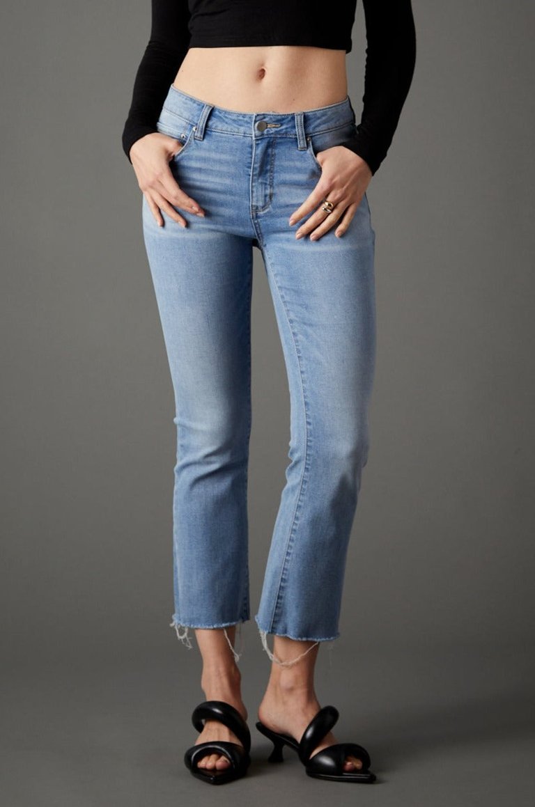 Recycled Ava Mid Rise Crop Boot Jeans