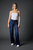 Selena Recycled Wide Leg Trouser - Deep Sea