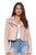 The Way She Moves Unreal Leather Jacket In Blush - Blush