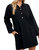 Anytime Ribbed Shirt Dress In Black - Black