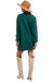 Anytime Ribbed Shirt Dress In Hunter Green