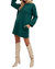 Anytime Ribbed Shirt Dress In Hunter Green