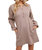 Anytime Ribbed Shirt Dress In Latte - Latte