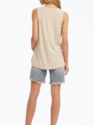 Essential Ribbed Stretch-Jersey Sleeveless Top