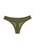 Mesh Lace Trim Thong Panty In Moss - Moss