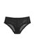 Women's Mesh Lace Trim Hipster Panty In Black - Black