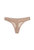 Women's Mesh Lace Trim Thong Panty In Malt - Malt