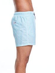 Deck Stripe III Shorts - Cornflour/White