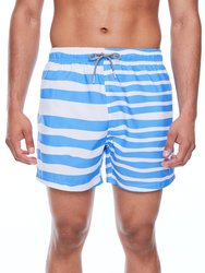 Double Stripe III Shorts - Blue/White