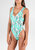 Dry Heat Cheeky One Piece - Green/Pink