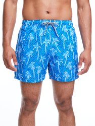 Flair Palm Blue Shorts - Blue