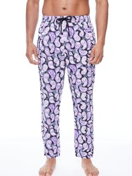 Fos Paisley Pant - Black/Purple