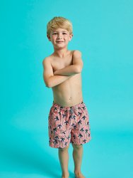 Kids Flair Palm Shorts - Orange