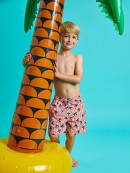 Kids Flair Palm Shorts - Orange