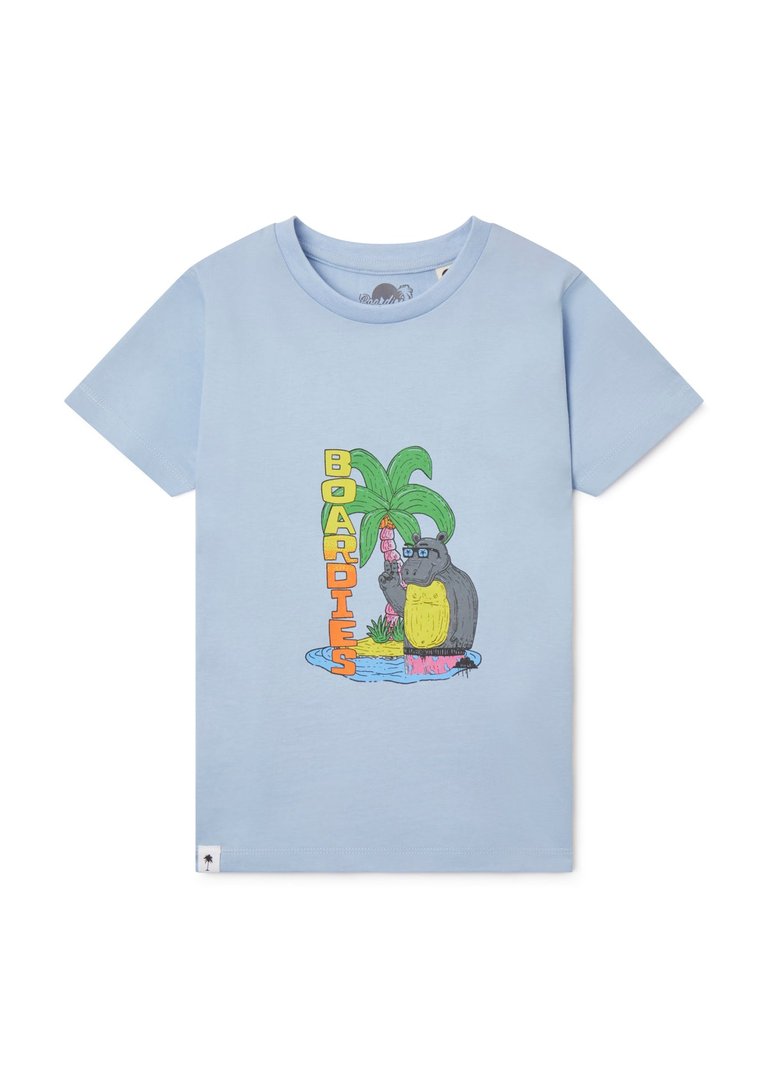 Kids Hippo T-Shirt - Blue