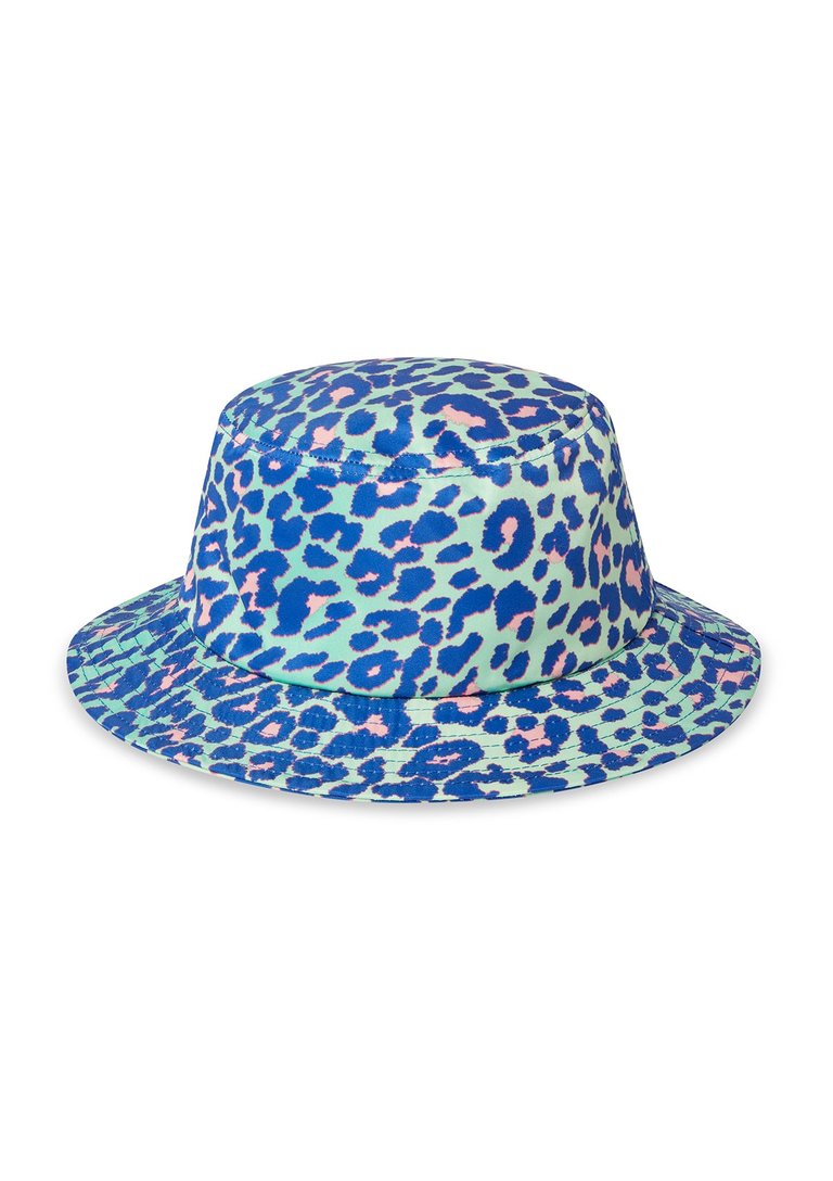 Kids Lime Leopard Bucket Hat - Multi