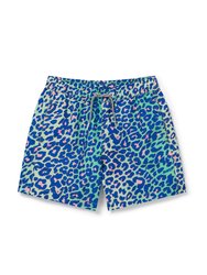 Kids Lime Leopard Shorts - Multi