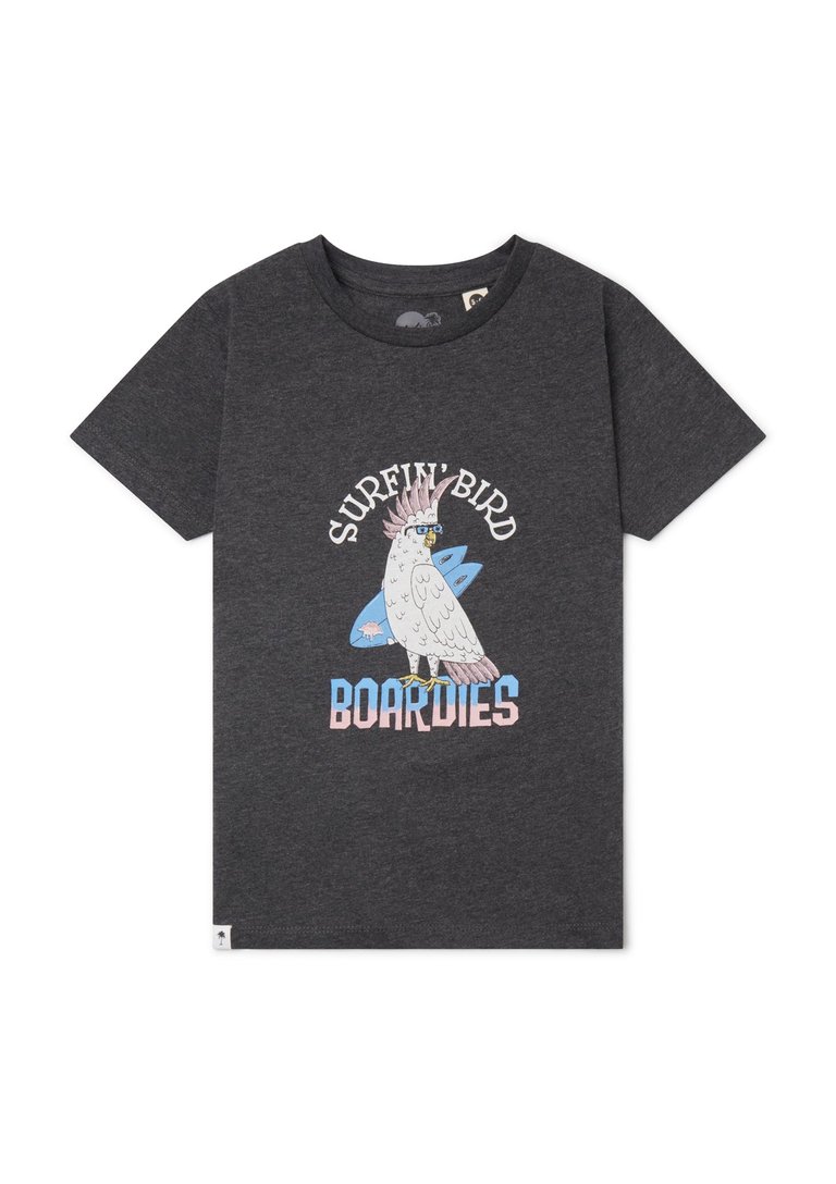 Kids Surfin' Bird T-Shirt - Charcoal