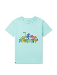 Kid's Vibrant Dino T-Shirt - Green