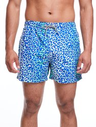 Lime Leopard Shorts - Multi