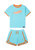 Logo Orange Co-ord Outfit Set - Blue