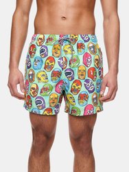 Mexican Masks Swim Shorts - Green